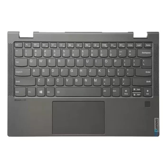 5CB0W43758 Lenovo Yoga C640-13IML Palmrest Keyboard Bezel Upper US Backlit Gray 5CB0W43758